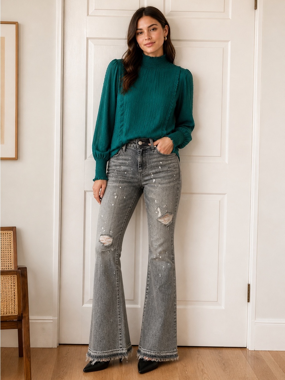 RtA Jeans Acid Distressed Road to Awe Straight Leg Jeans